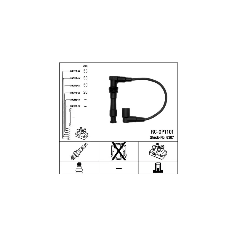 Kit de câbles d'allumage NGK 6307