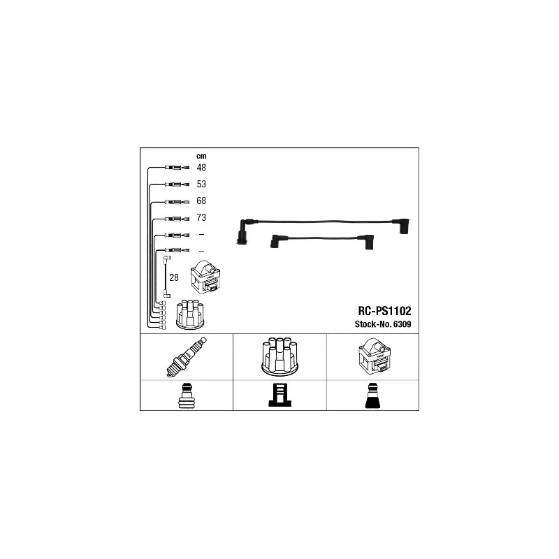 Kit de câbles d'allumage NGK 6309