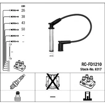 Kit de câbles d'allumage NGK 6317
