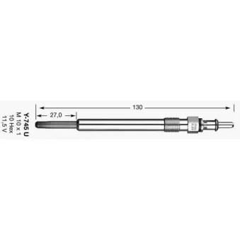 Bougie de préchauffage NGK 6346
