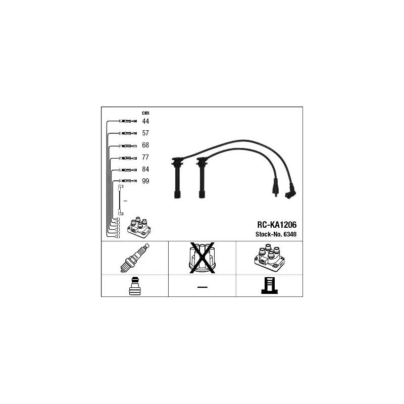 Kit de câbles d'allumage NGK 6348