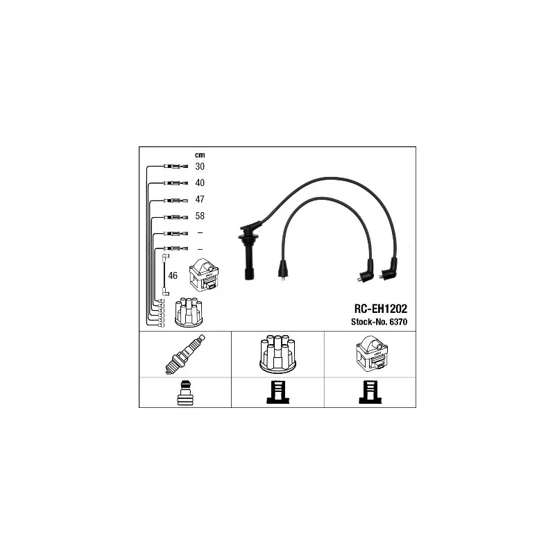 Kit de câbles d'allumage NGK 6370