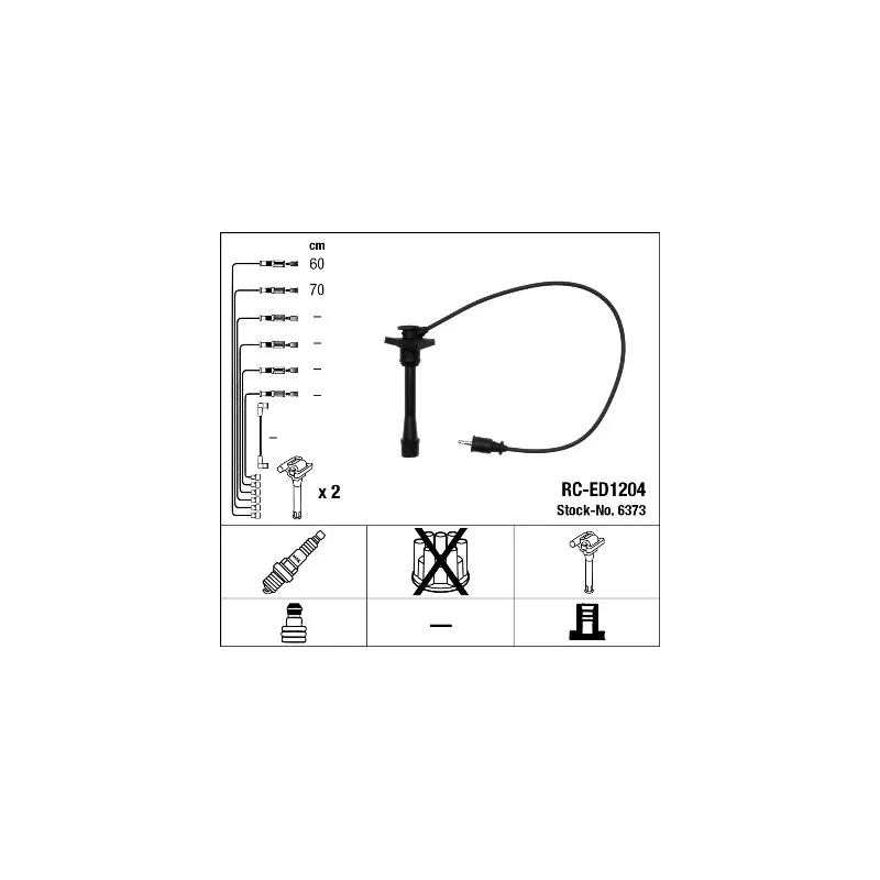 Kit de câbles d'allumage NGK 6373
