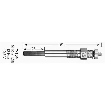 Bougie de préchauffage NGK 6425
