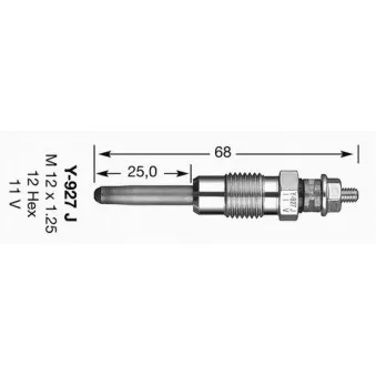 Bougie de préchauffage NGK 6557
