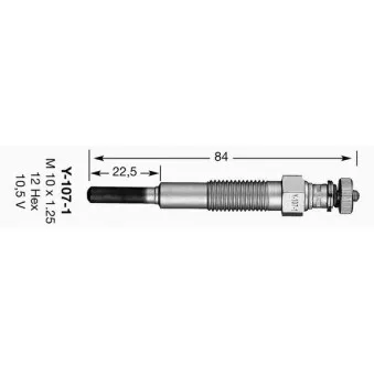Bougie de préchauffage NGK 6625