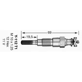 Bougie de préchauffage NGK 6728