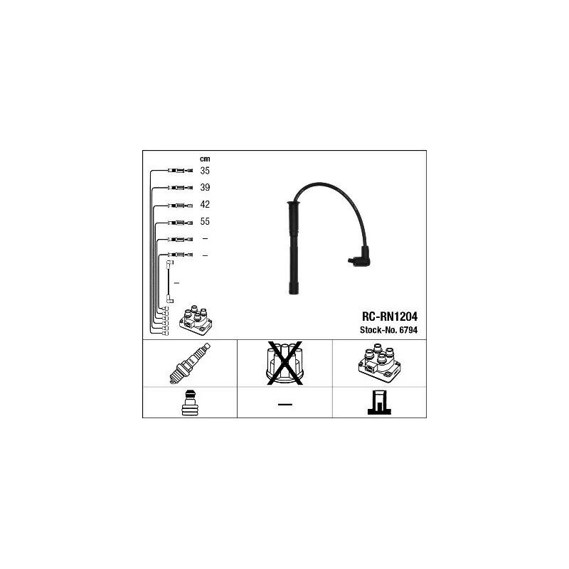 Kit de câbles d'allumage NGK 6794