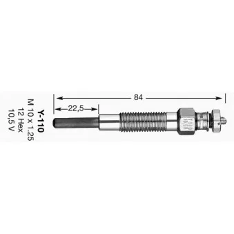 Bougie de préchauffage NGK 6825