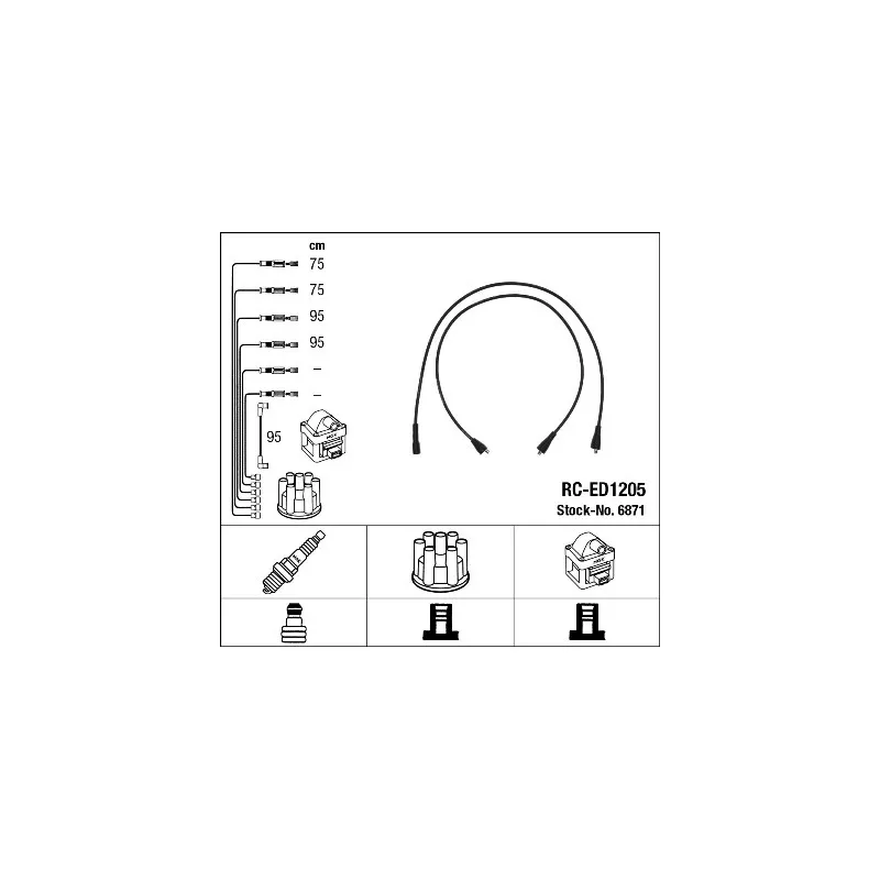 Kit de câbles d'allumage NGK 6871