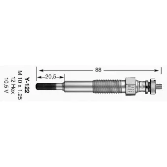 Bougie de préchauffage NGK 6925