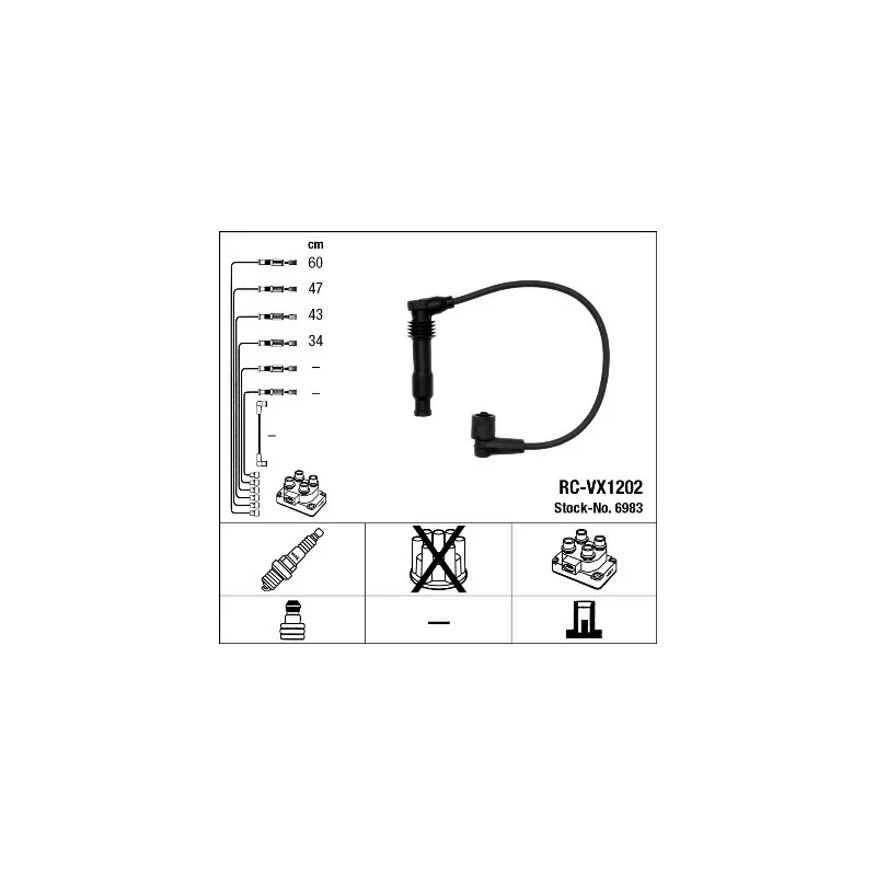 Kit de câbles d'allumage NGK 6983