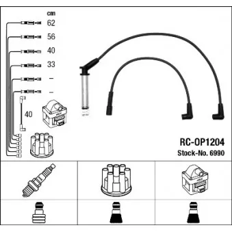 Kit de câbles d'allumage NGK 6990