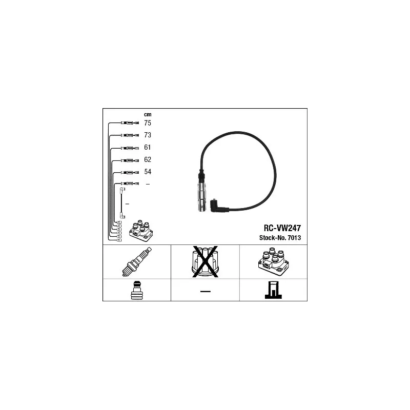 Kit de câbles d'allumage NGK 7013