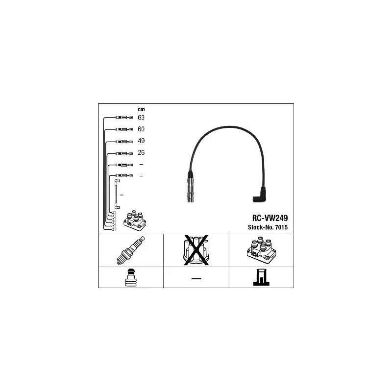 Kit de câbles d'allumage NGK 7015