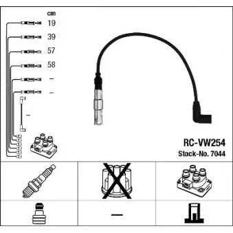 Kit de câbles d'allumage NGK 7044