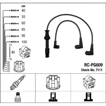 Kit de câbles d'allumage NGK 7111