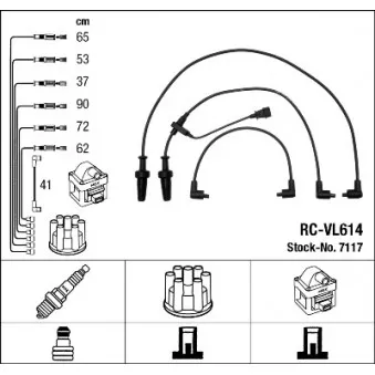 Kit de câbles d'allumage NGK 7117