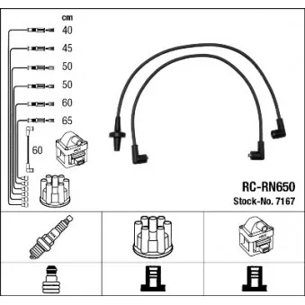 Kit de câbles d'allumage NGK 7167