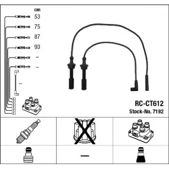 Kit de câbles d'allumage NGK 7192