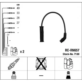 Kit de câbles d'allumage NGK 7198