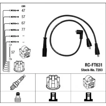 Kit de câbles d'allumage NGK 7203