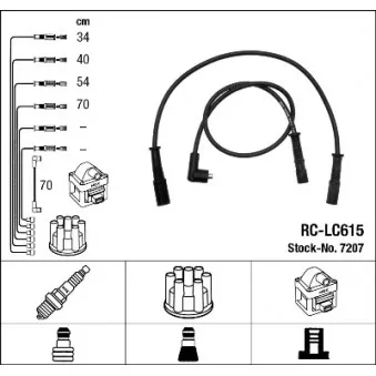 Kit de câbles d'allumage NGK 7207