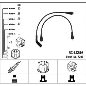 Kit de câbles d'allumage NGK 7208