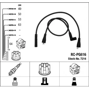 Kit de câbles d'allumage NGK 7216