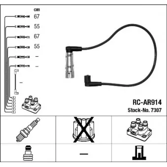 Kit de câbles d'allumage NGK 7307