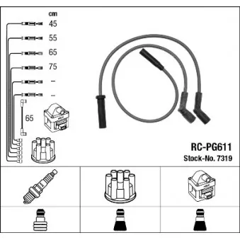 Kit de câbles d'allumage NGK 7319