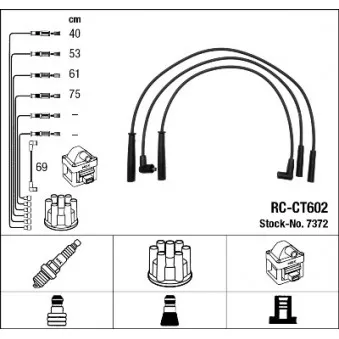 Kit de câbles d'allumage NGK 7372