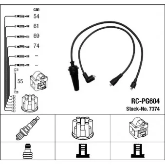 Kit de câbles d'allumage NGK 7374