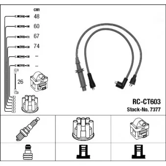 Kit de câbles d'allumage NGK 7377