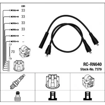 Kit de câbles d'allumage NGK 7379