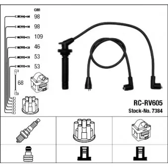 Kit de câbles d'allumage NGK 7384