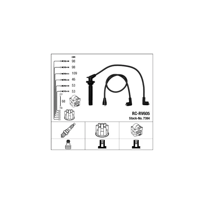 Kit de câbles d'allumage NGK 7384