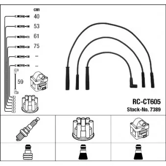 Kit de câbles d'allumage NGK 7389
