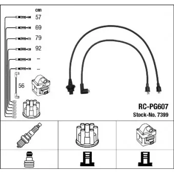 Kit de câbles d'allumage NGK 7399