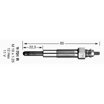 Bougie de préchauffage NGK 7464