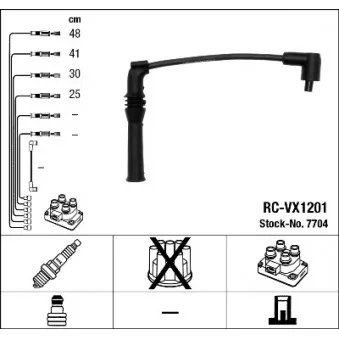 Kit de câbles d'allumage NGK 7704