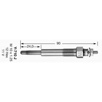 Bougie de préchauffage NGK 7880