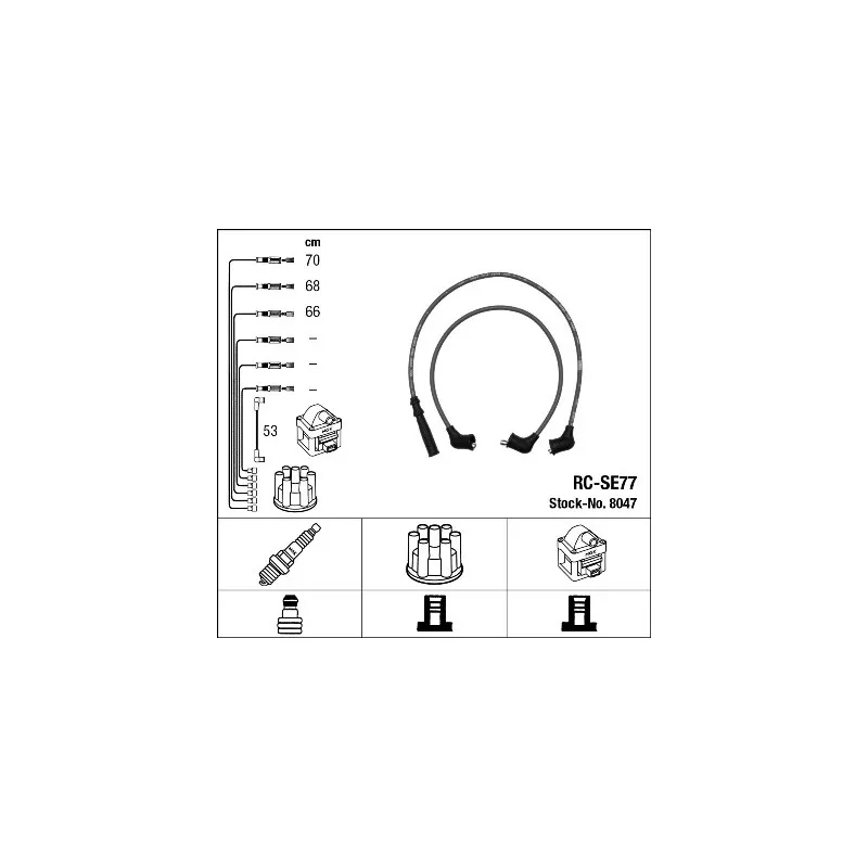 Kit de câbles d'allumage NGK 8047