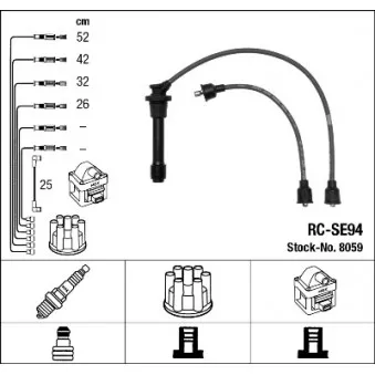 Kit de câbles d'allumage NGK 8059