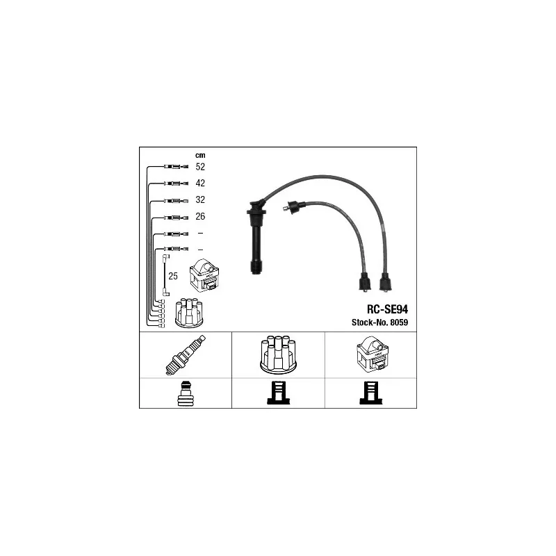 Kit de câbles d'allumage NGK 8059