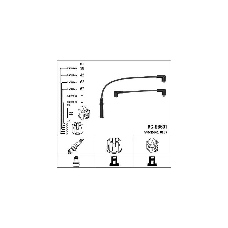 Kit de câbles d'allumage NGK 8187