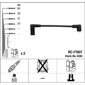 Kit de câbles d'allumage NGK 8208