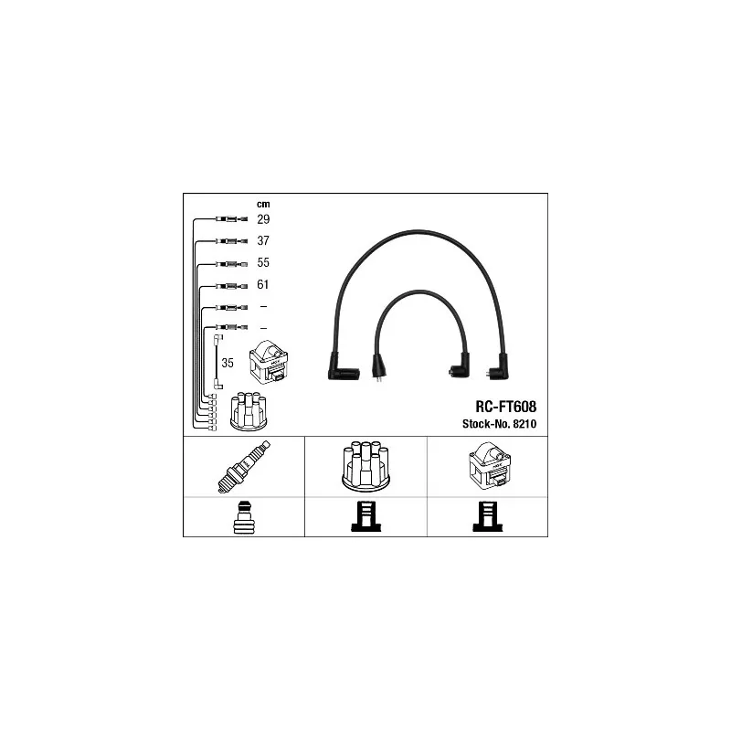 Kit de câbles d'allumage NGK 8210
