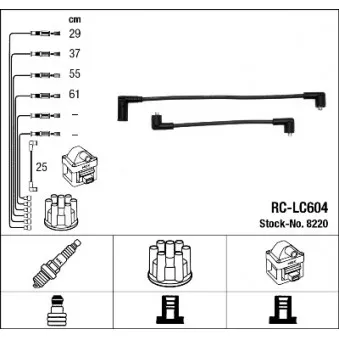 Kit de câbles d'allumage NGK 8220