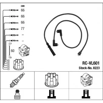 Kit de câbles d'allumage NGK 8223